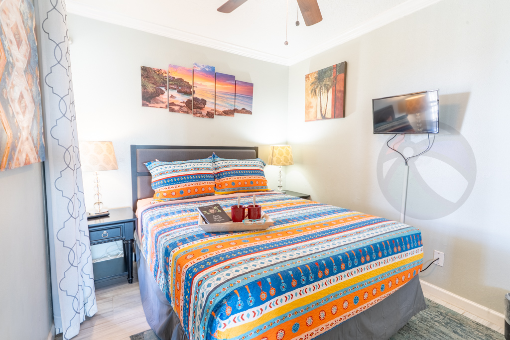 Rest easy with queen bed