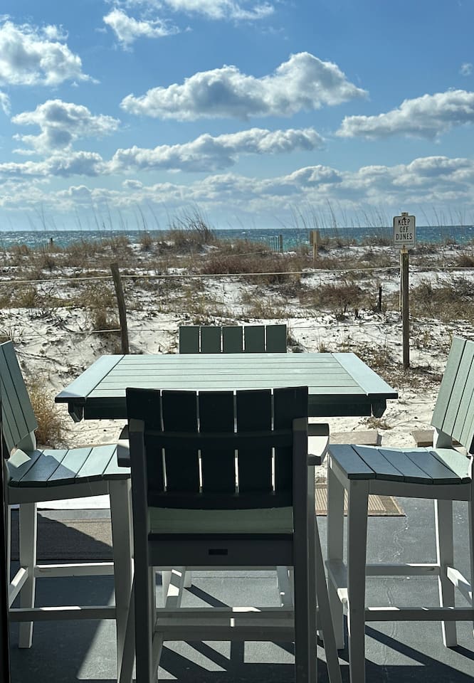 Outdoor patio seating