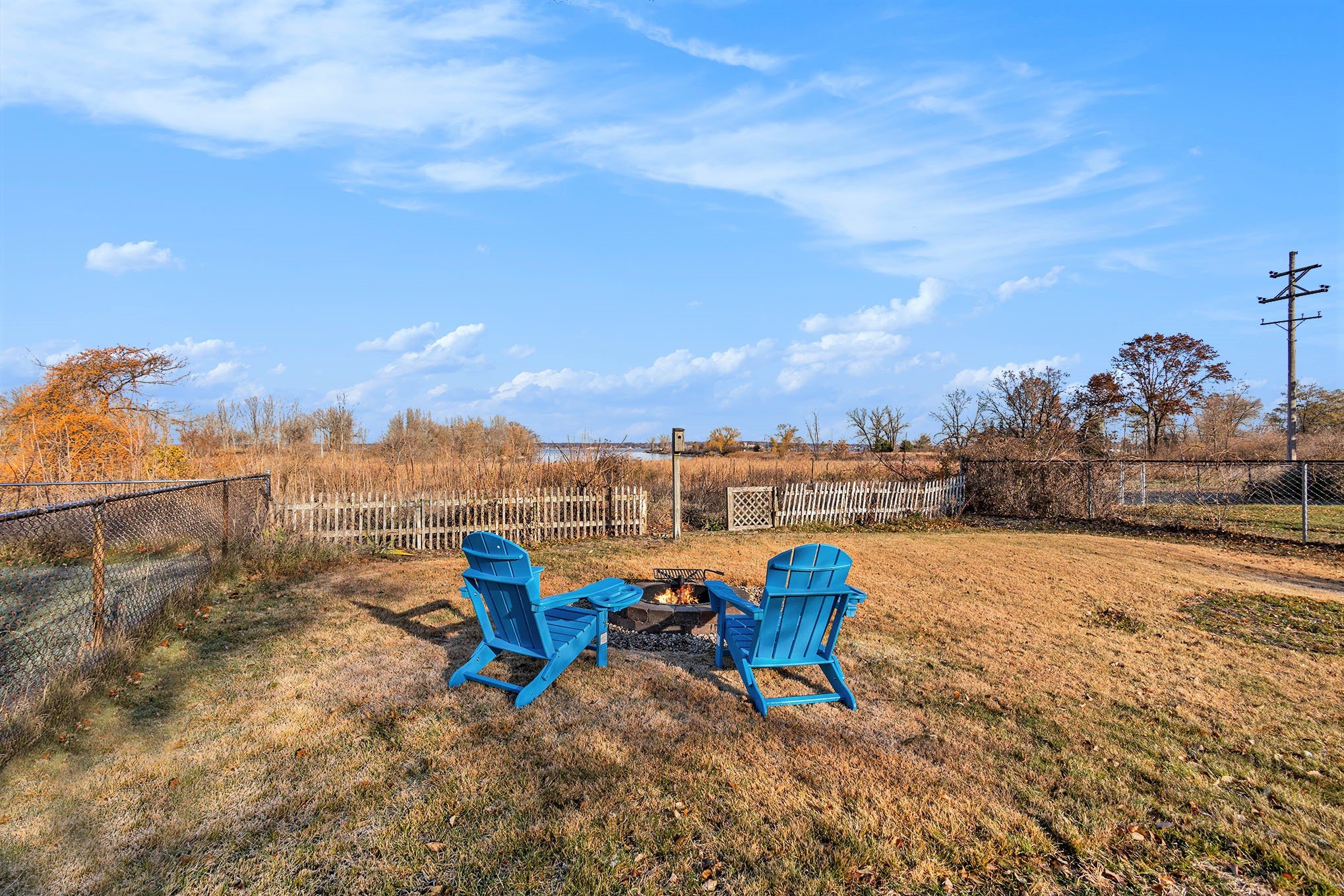 Unwind and keep warm by the fire