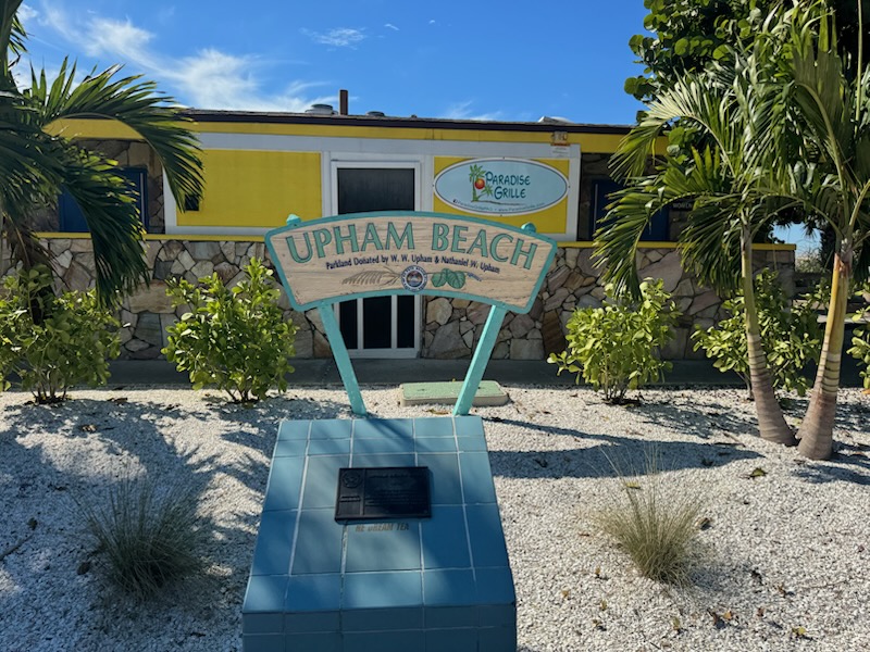 Paradise Grill, right across the street, directly on Upham Beach, a section of St Pete Beach!