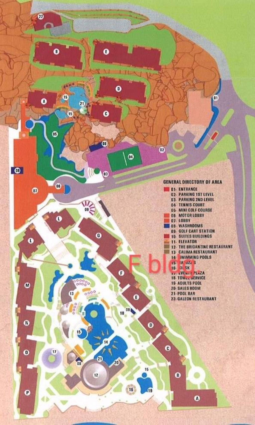 Property Map at Playa Grande, Vacation Travel Exclusives