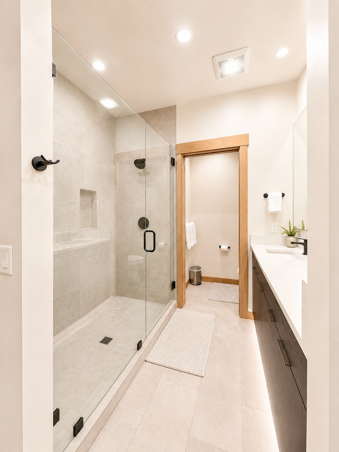 Custom tile shower