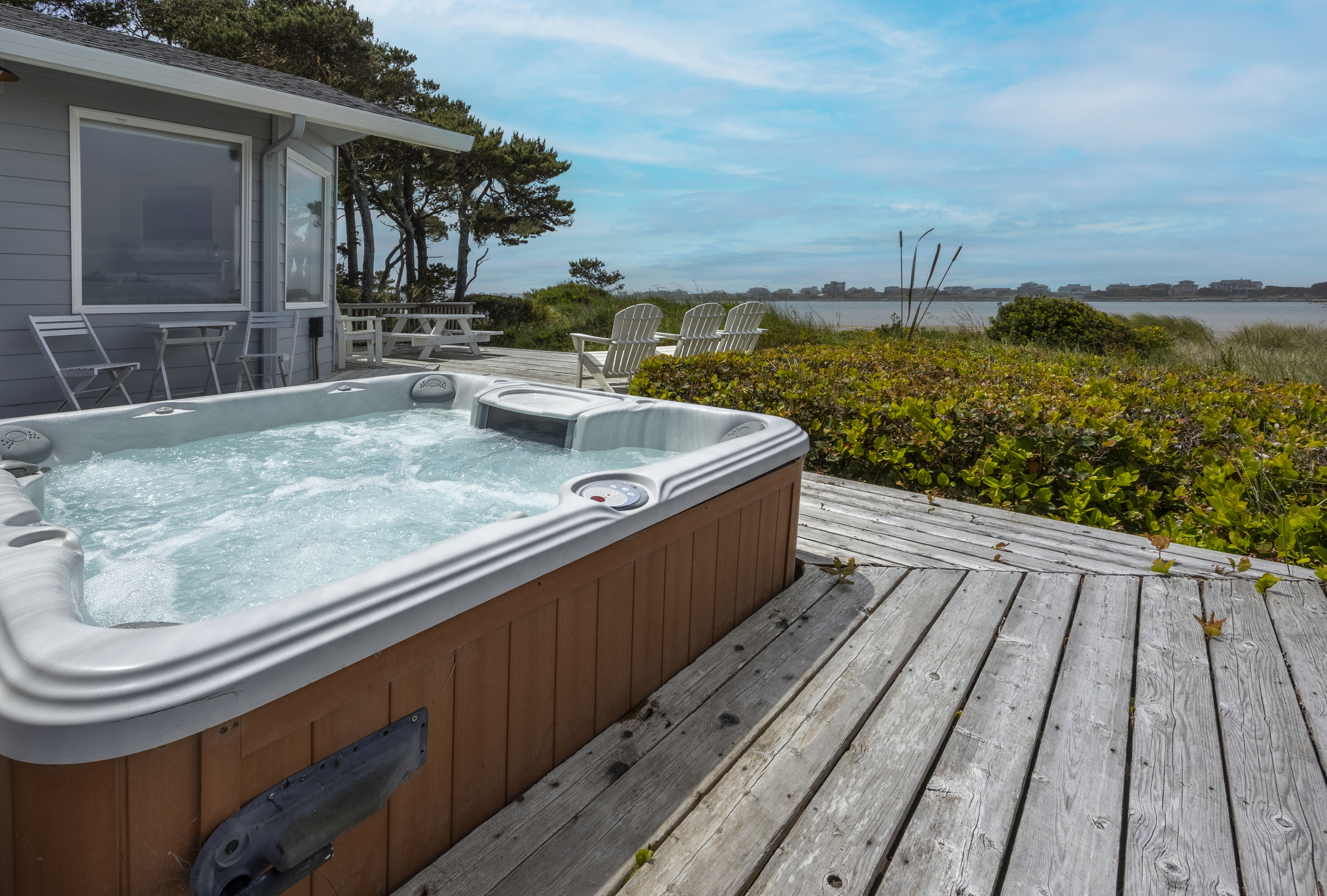 Relax and recharge in the inviting hot tub!