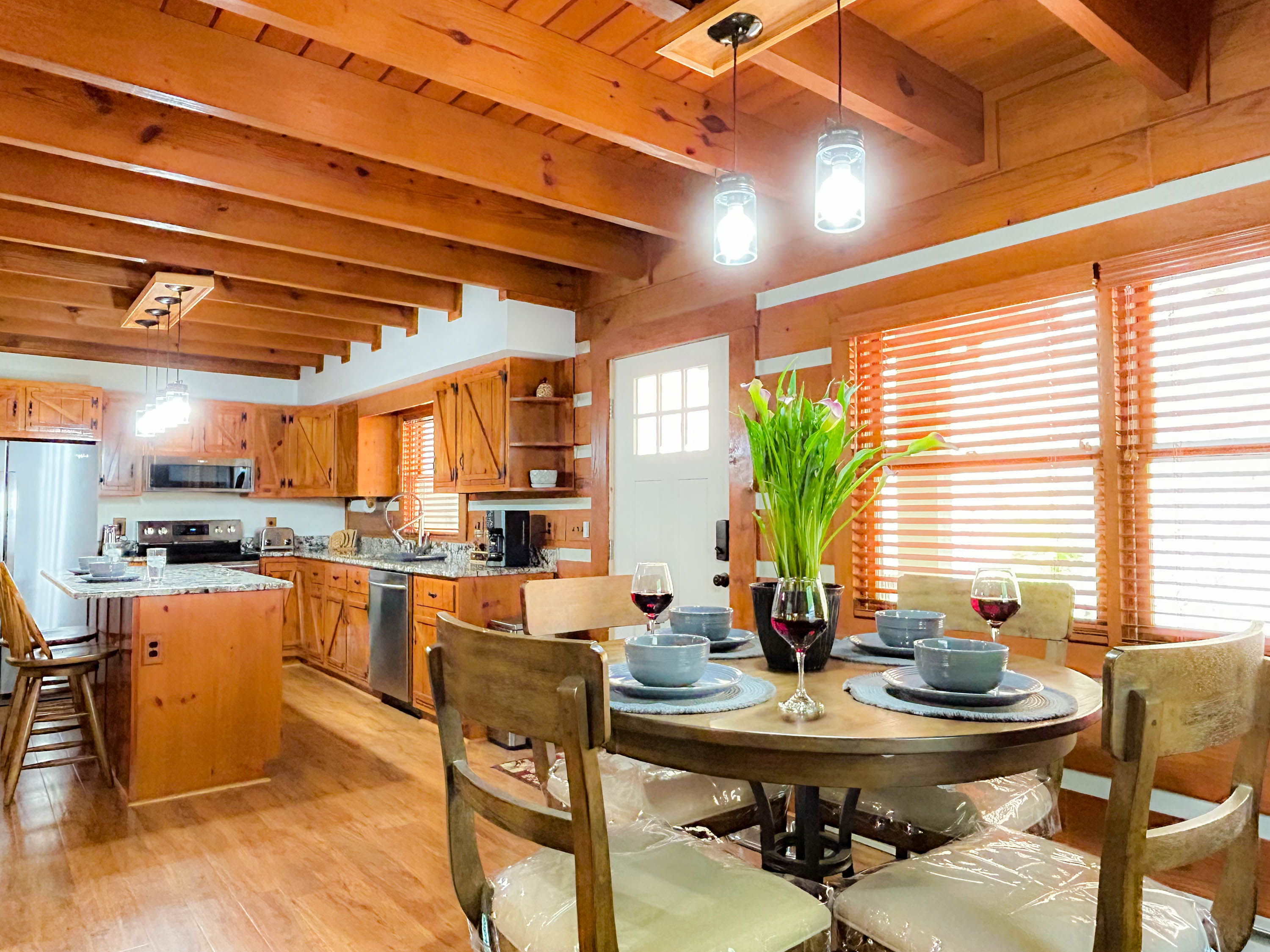 kitchen and dining area