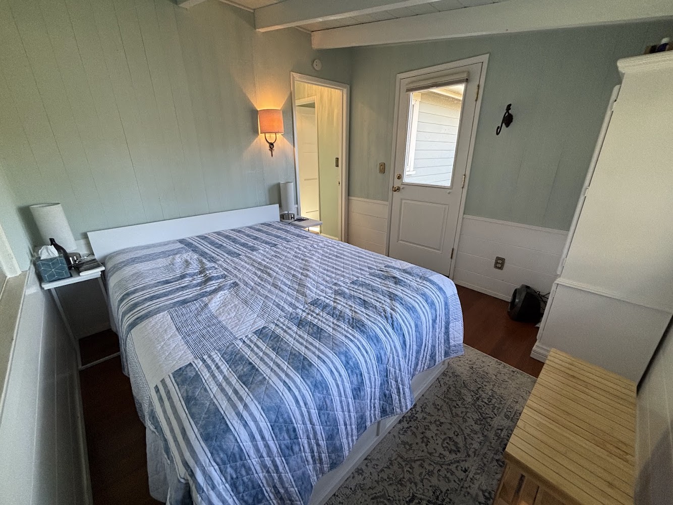 Back bedroom, door on right leads to back deck.