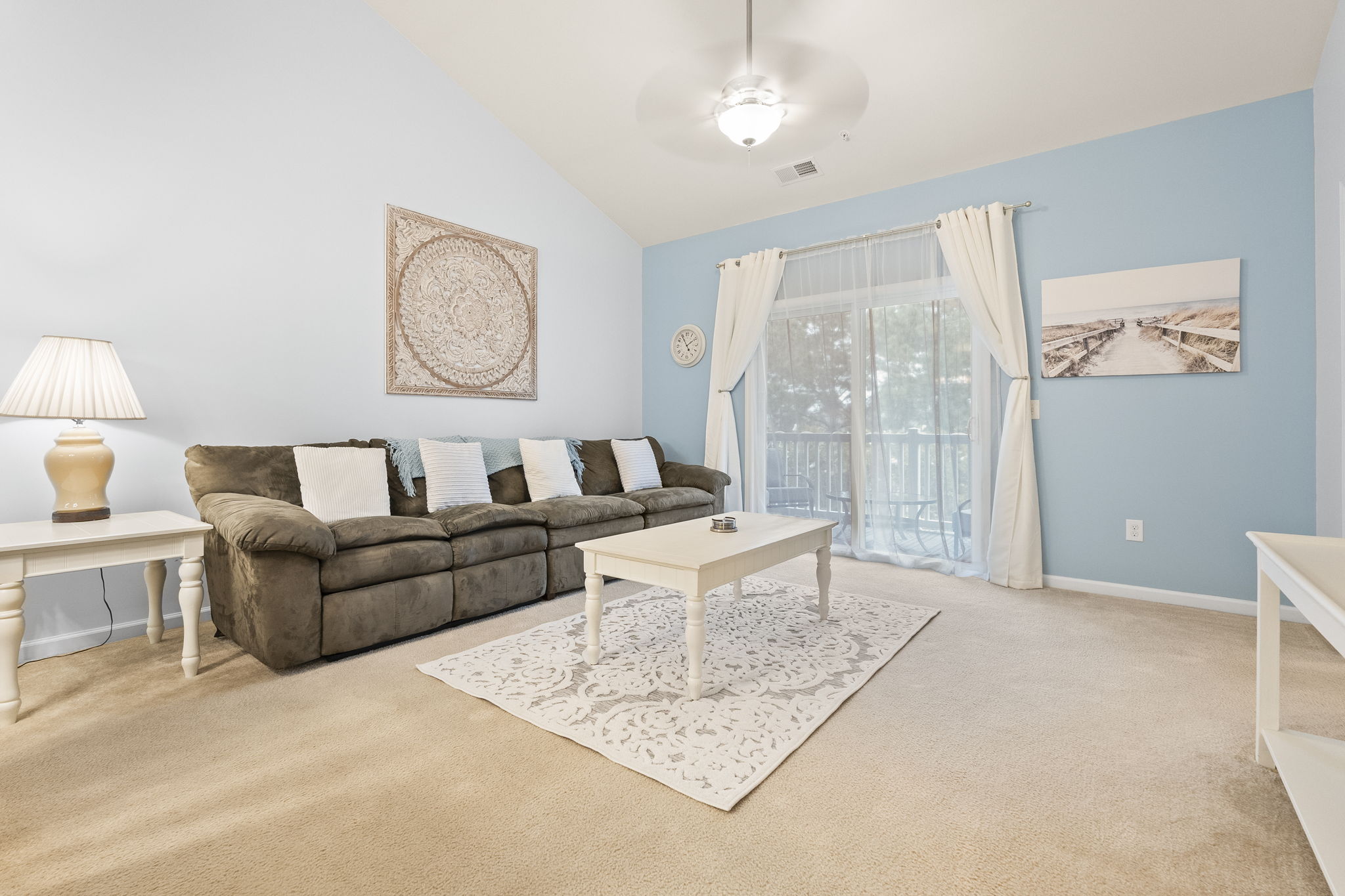 Living Room with Queen Size Sleeper Sofa