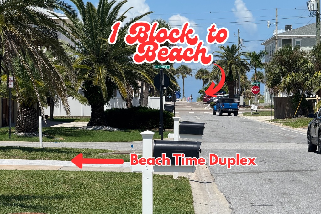 You're so walkable you can see the beach from the front yard.