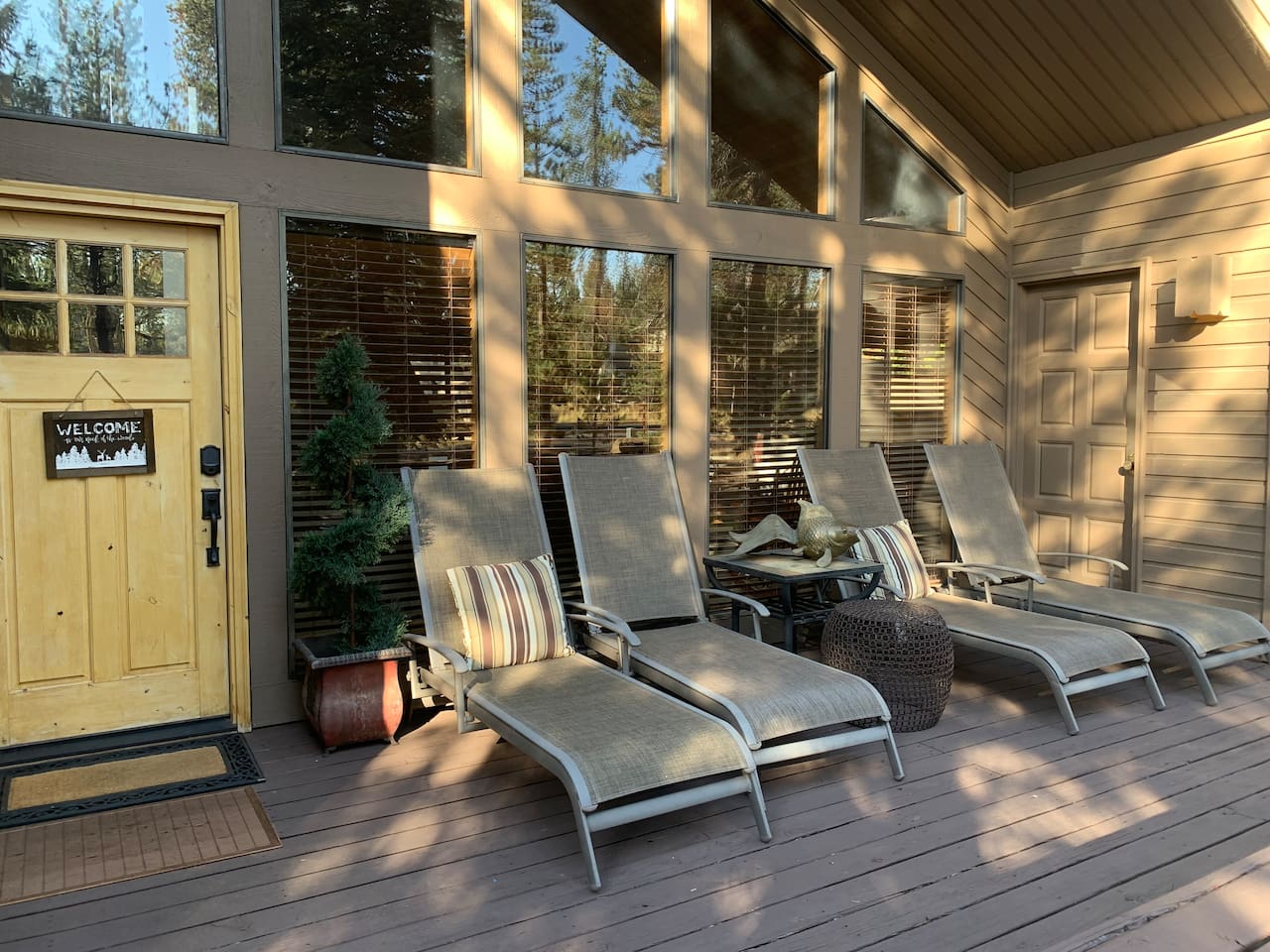 Sit back and relax and watch the kids ride around the loop from the front porch!
