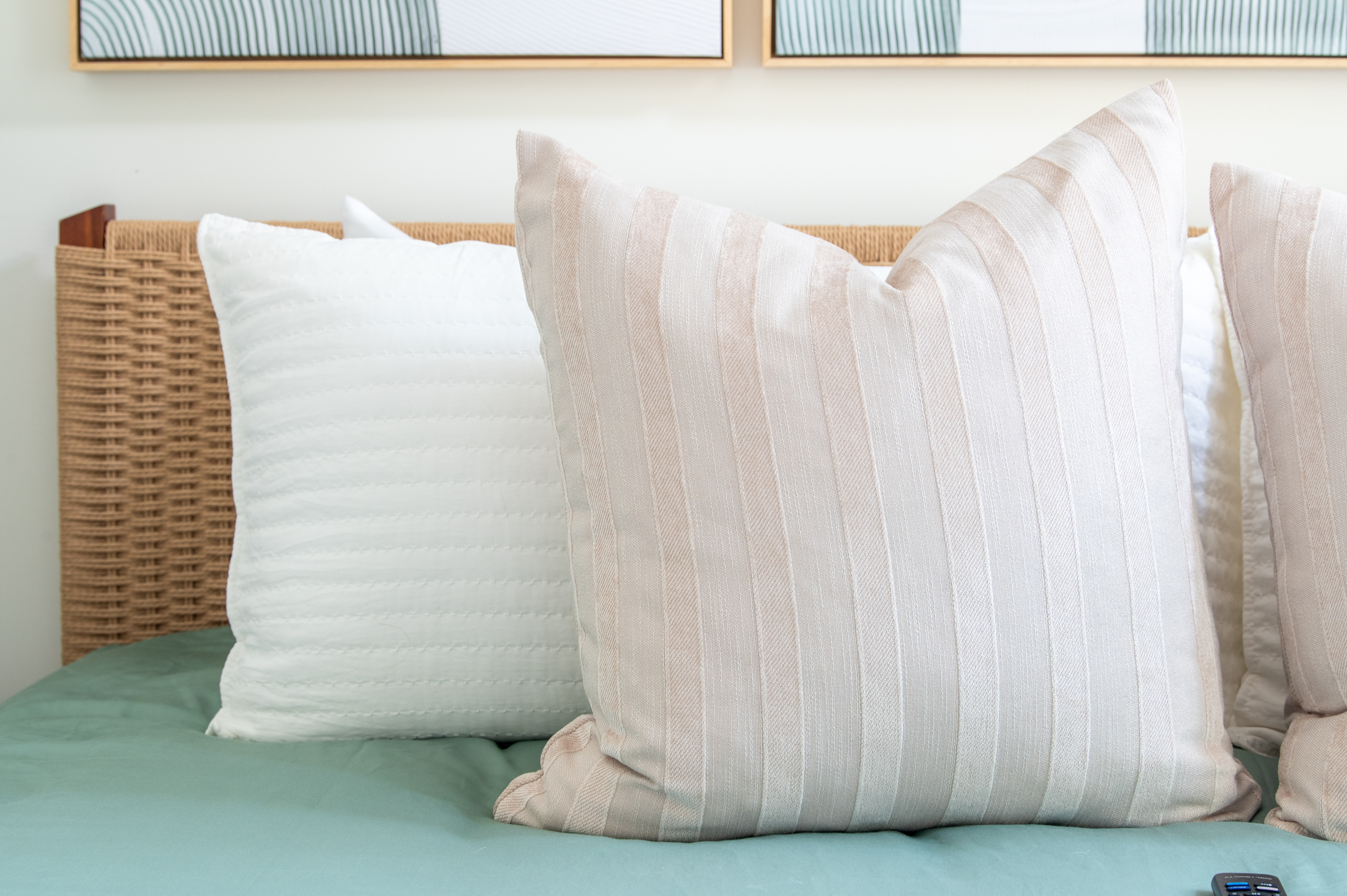 Fluffy pillows and soft linens for restful sleep