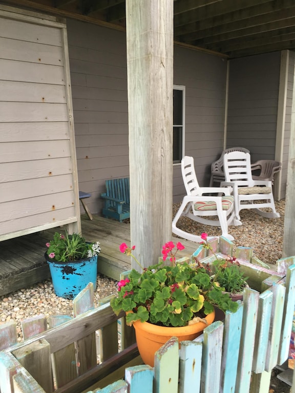 Seating Area Near Outdoor Shower