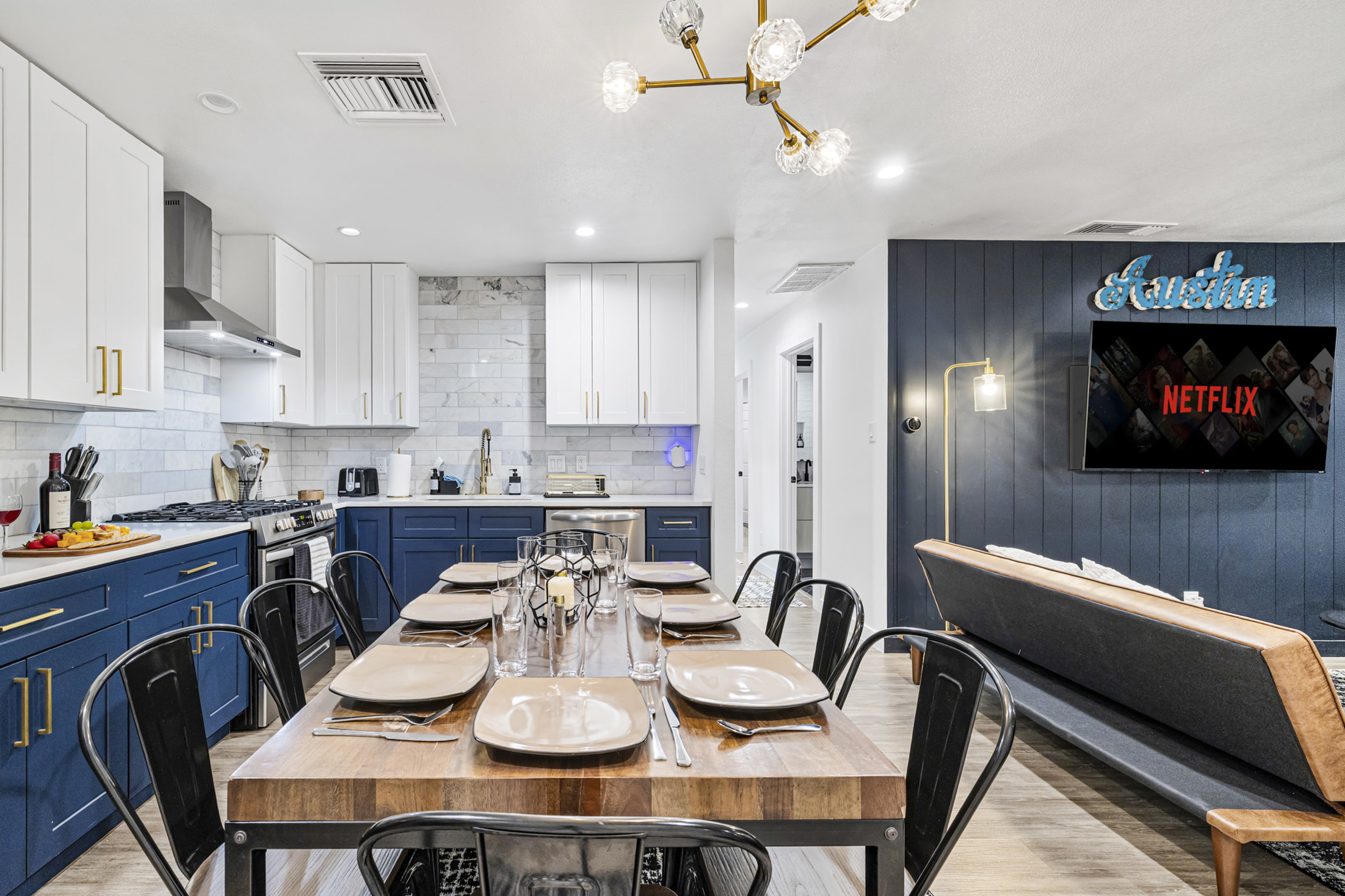 Gather around the stylish table for delicious meals and laughter-filled memories!