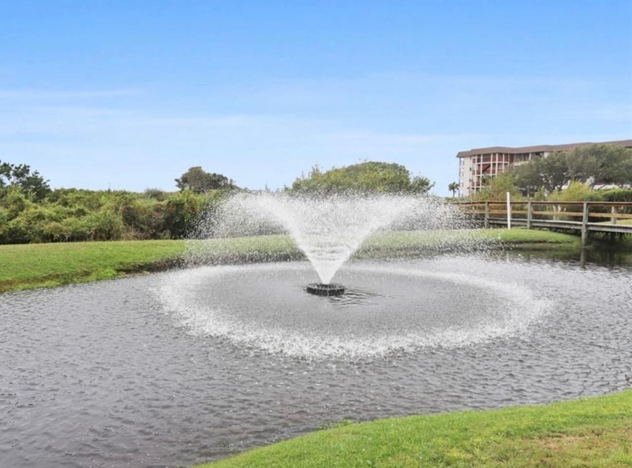 Fountain on the resort grounds