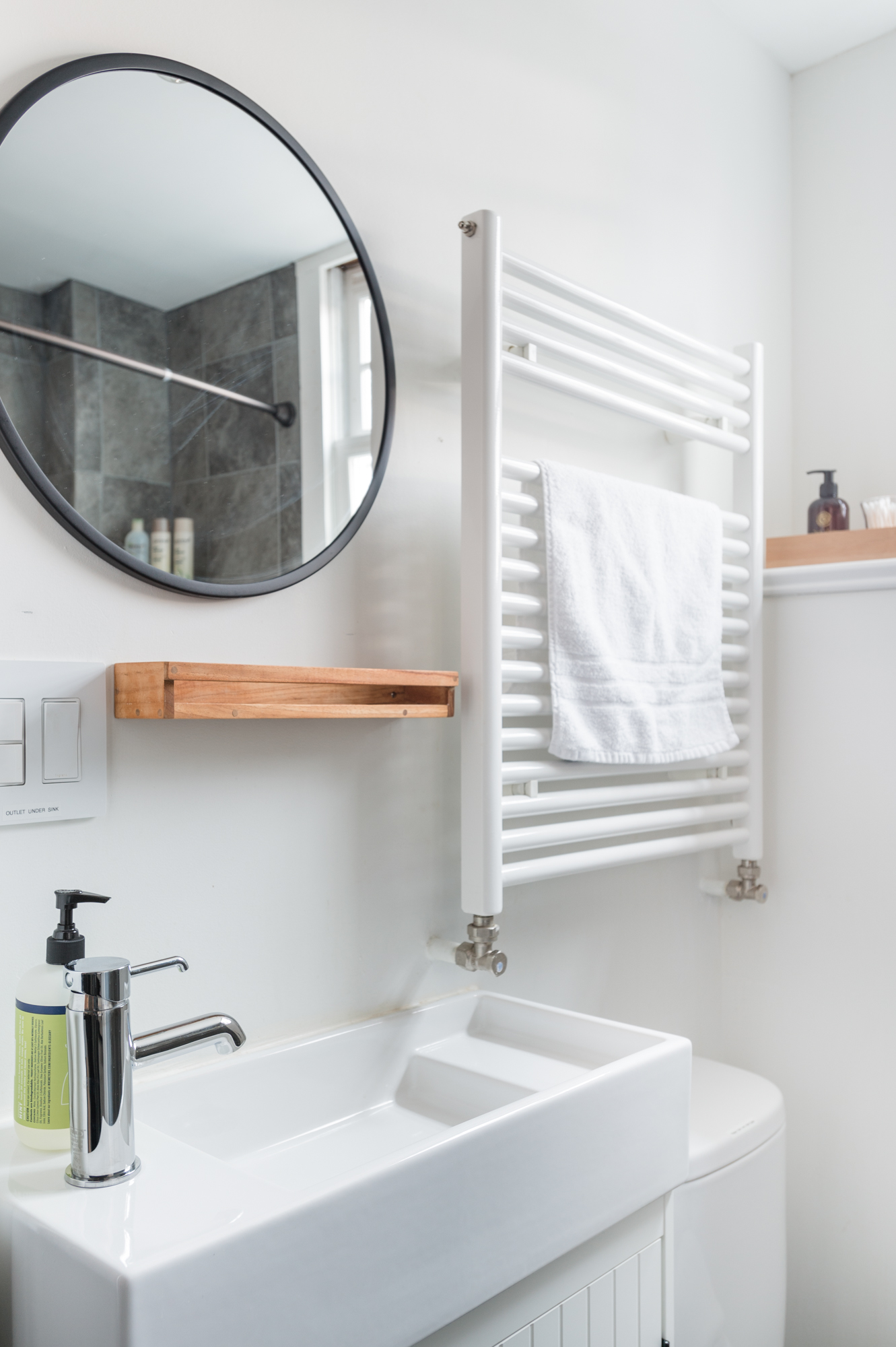 The modern bathroom, up with the bedrooms
