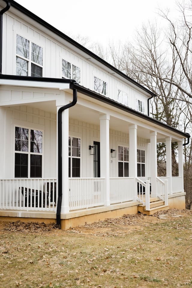 Enjoy a massive covered front porch. Sidewalk/landscaping to be installed soon, pending weather cooperation.
