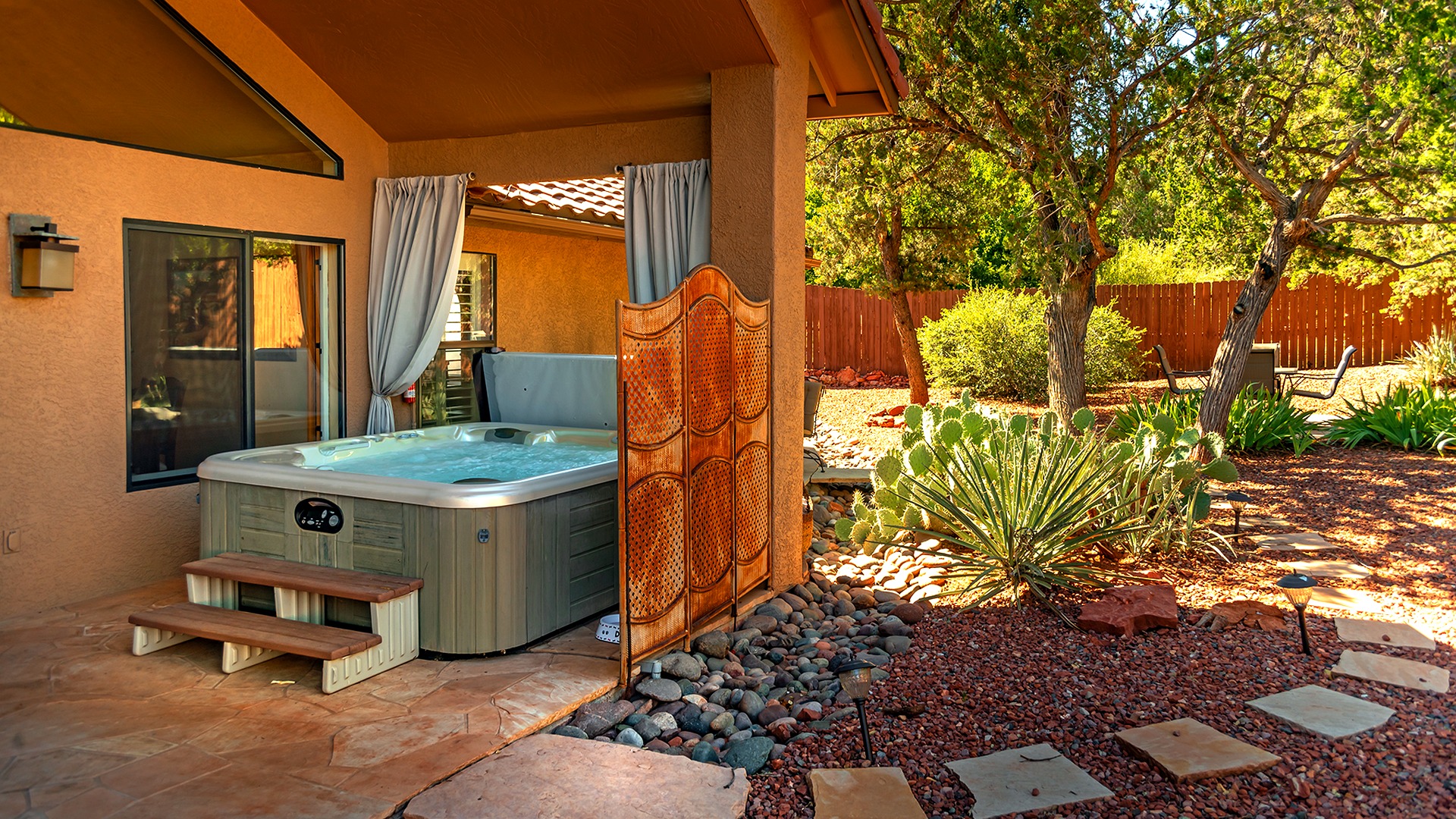 Back Yard and Hot Tub/Jacuzzi