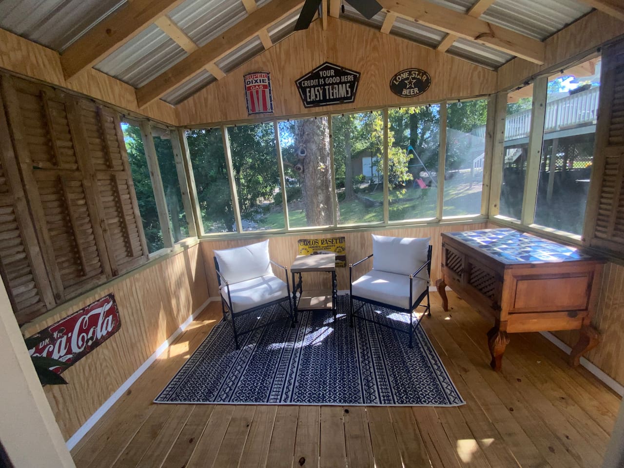 Newest addition! Cozy little screened in porch to enjoy your morning coffee or afternoon glass of wine. 