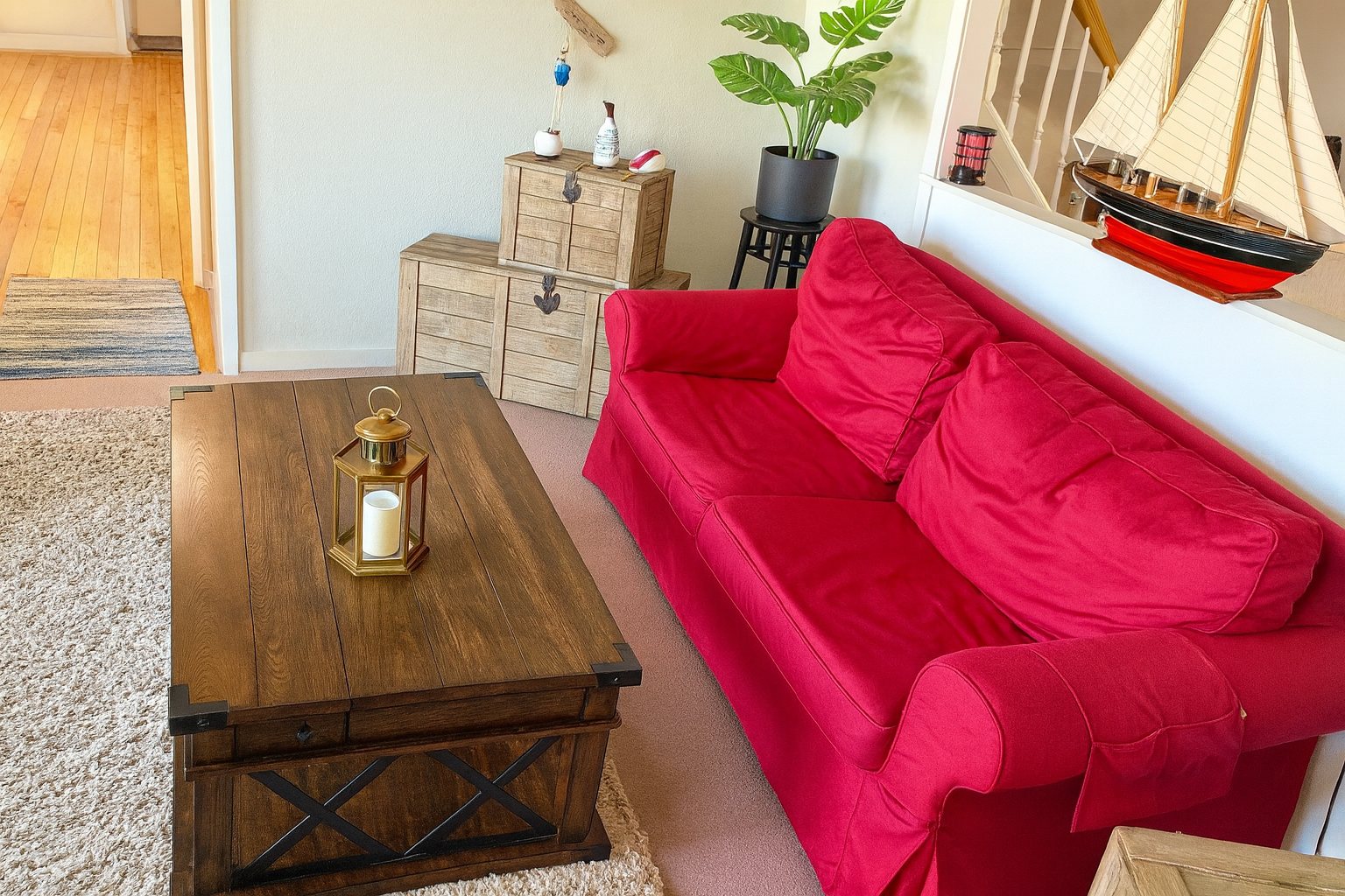 Couch with hideaway bed (full size)