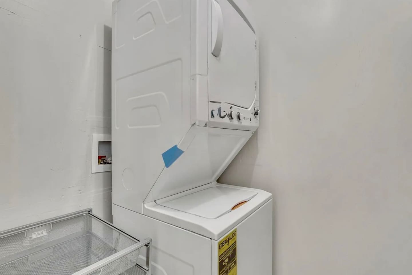 Stacked washer and dryer