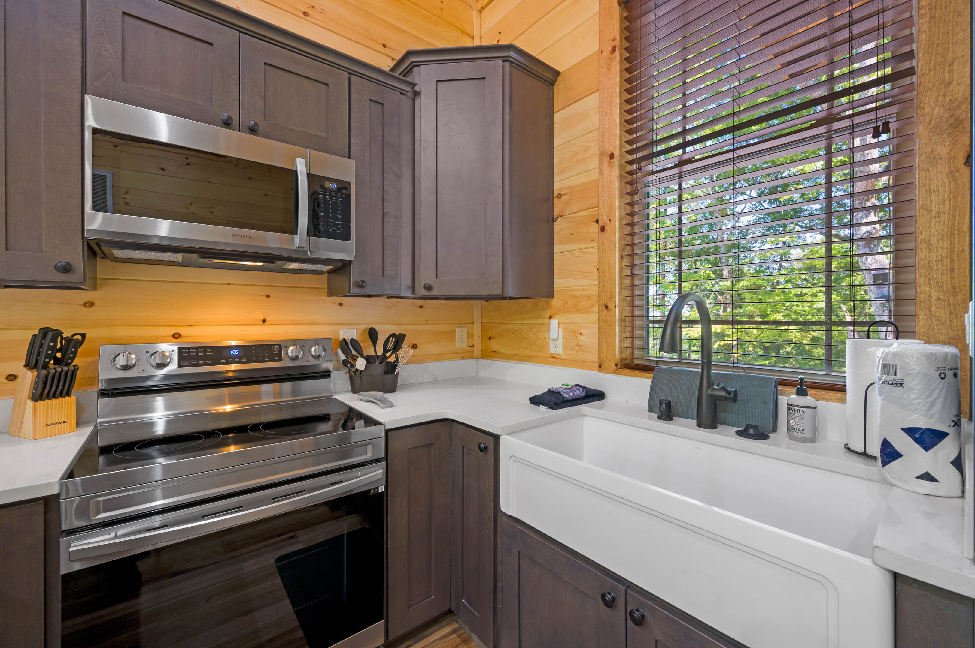 Stove and sink view
