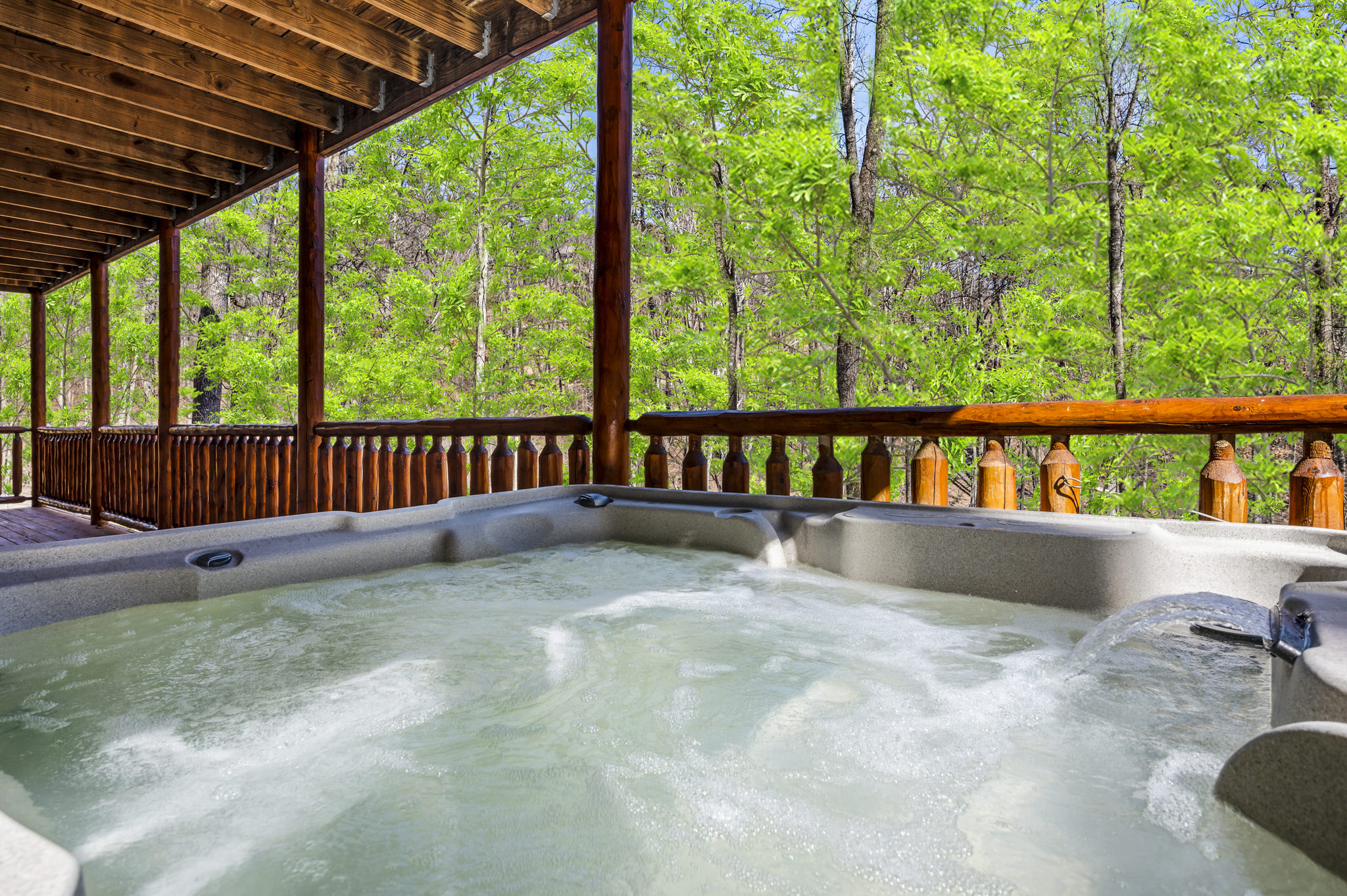 Relax and unwind in your private hot tub oasis