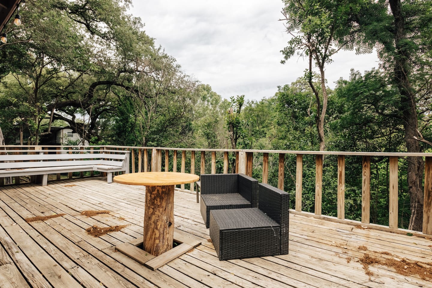 spacious patio are facing a creek and a park where you relax with picnic/beers