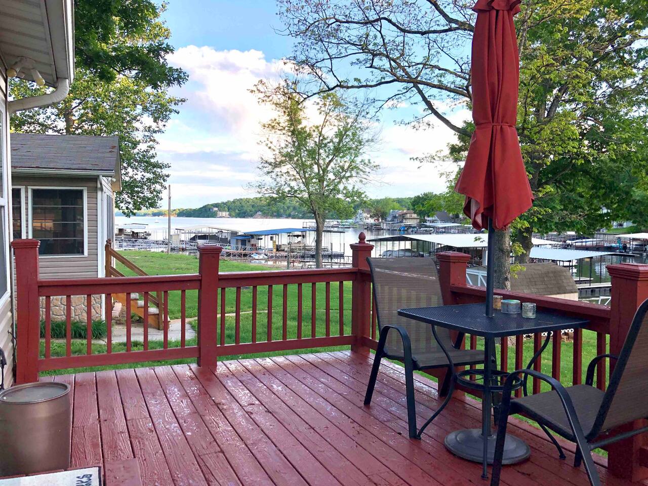 View to the main channel from the deck of the house. During the Shoot Out, your looking at the Finish Line! 34.5mm
