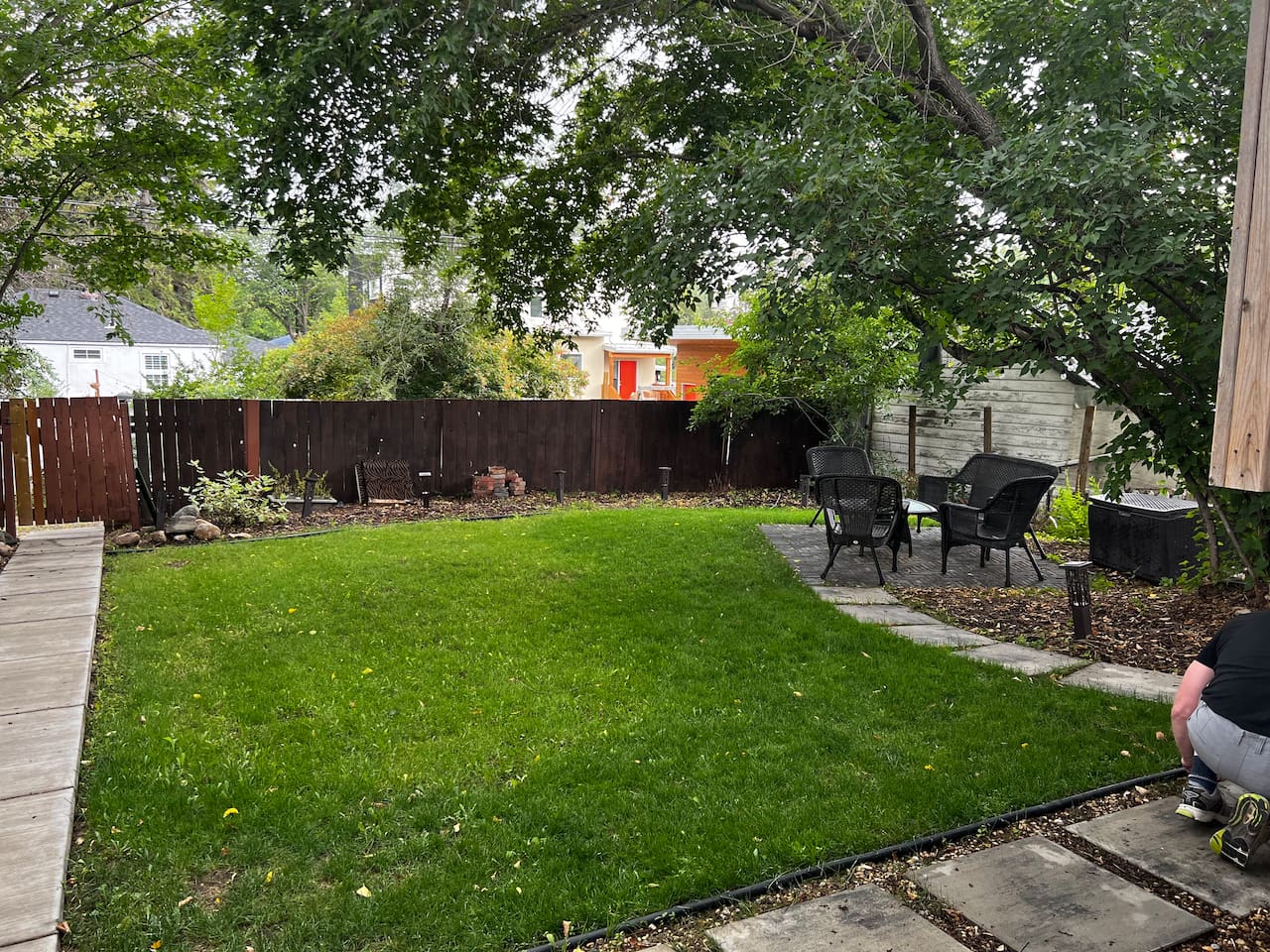 Fenced backyard space. Shared with the basement suite guest. 