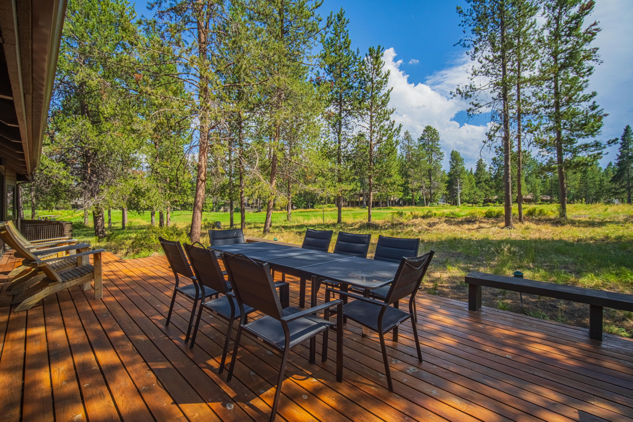 Back deck golf course view