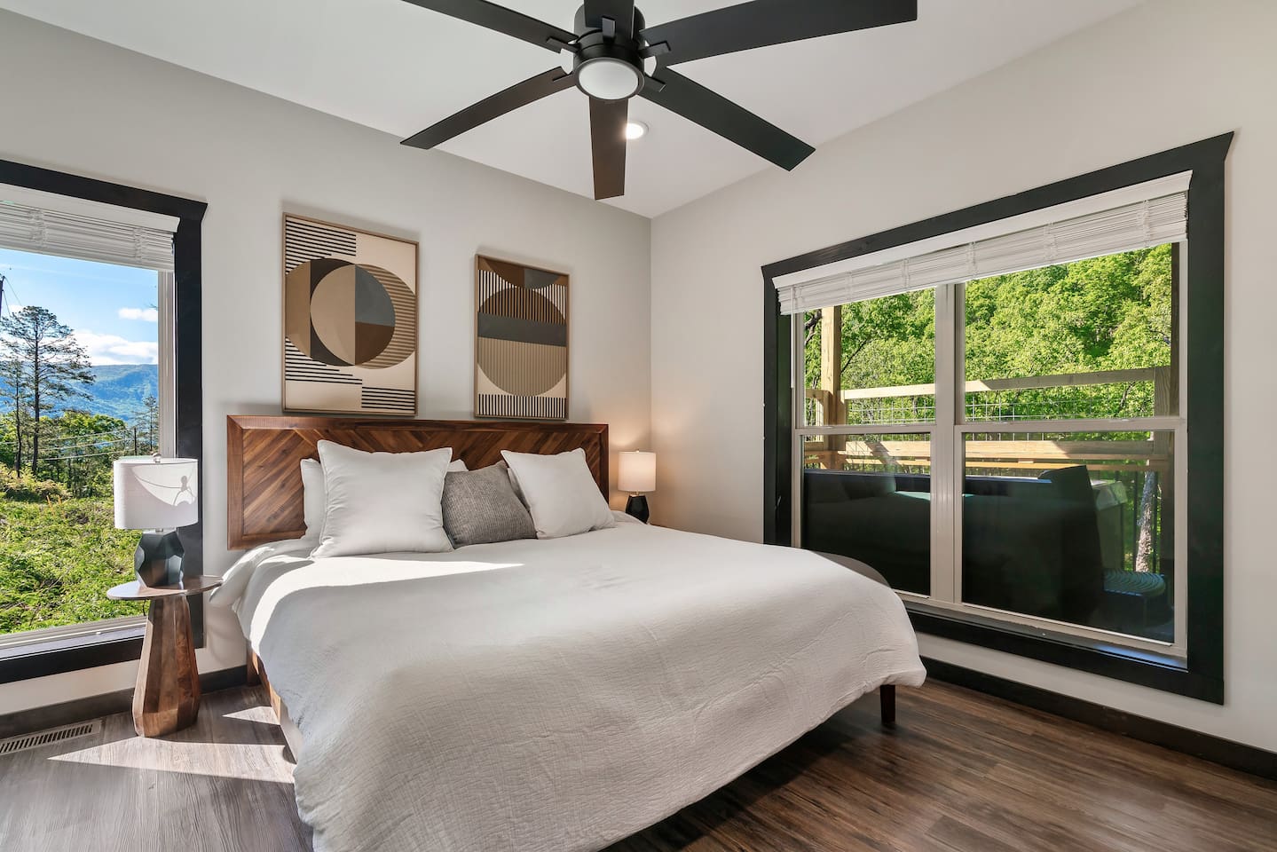 Wake up to breathtaking Smoky Mountain views from this bright king suite.