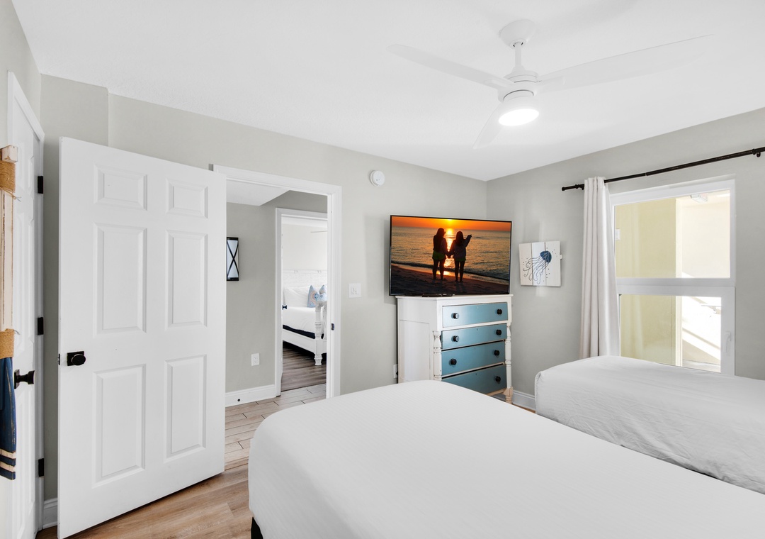 Bunk room with smart tv