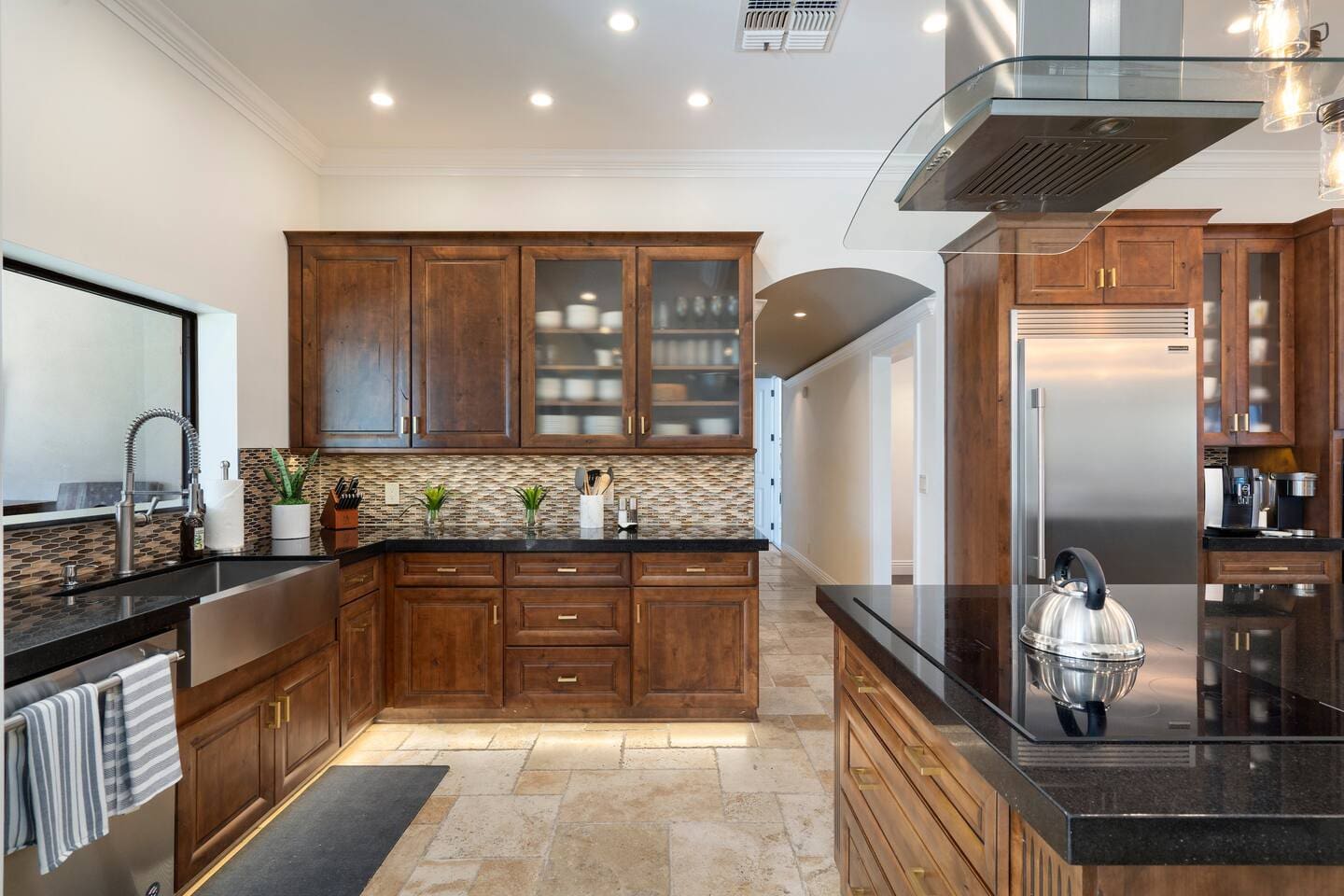 Large space for maneuvering and an induction stove top for safety!