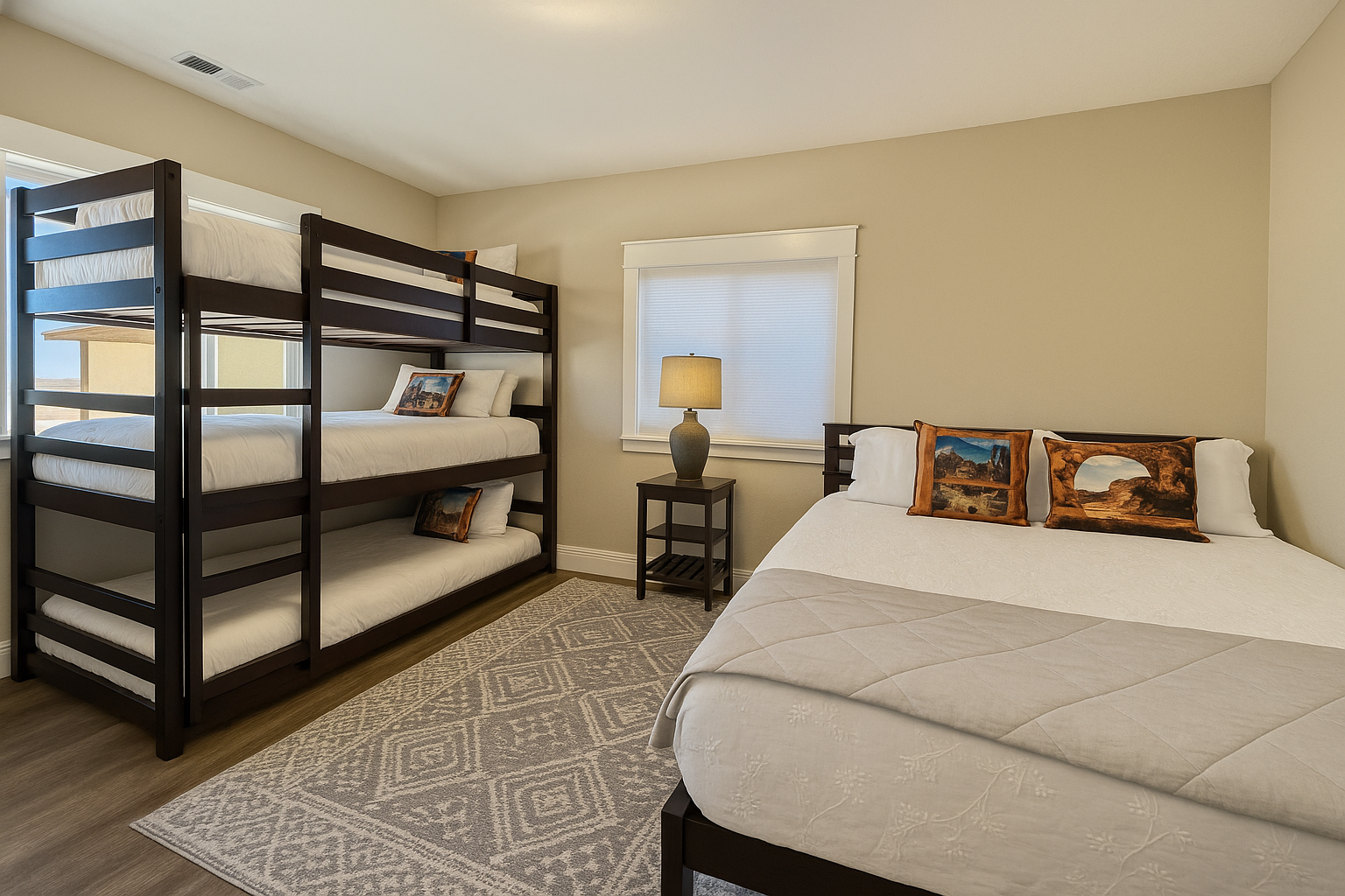 Guest Suite  7 - Queen and 3 Twin Bunks