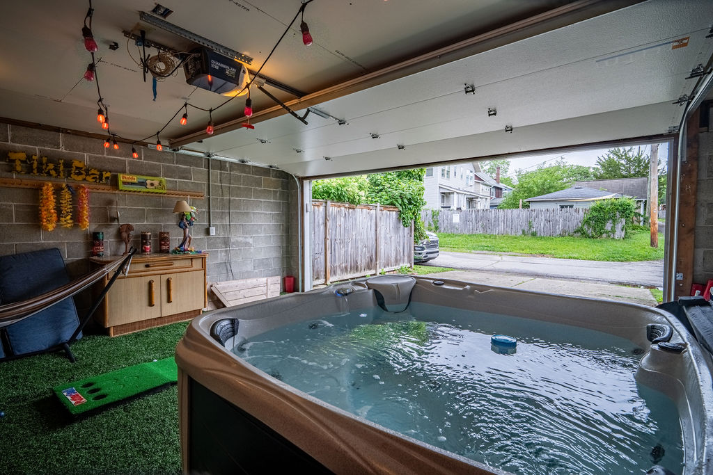Unwind and enjoy the breeze. Open up the garage door on nice days to blend the indoor amenities with outdoor relaxation.