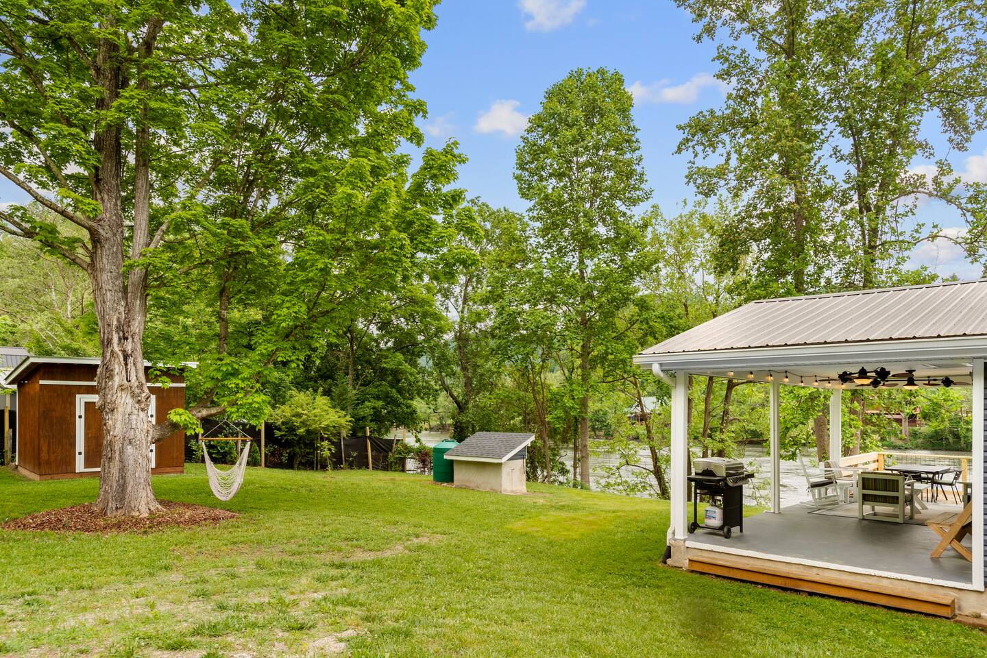 We have worked to make the outdoors a central reason to why you may want to stay at our home. We love spending time together outdoors, by the river, and with our puppy family. We encourage you to as well!