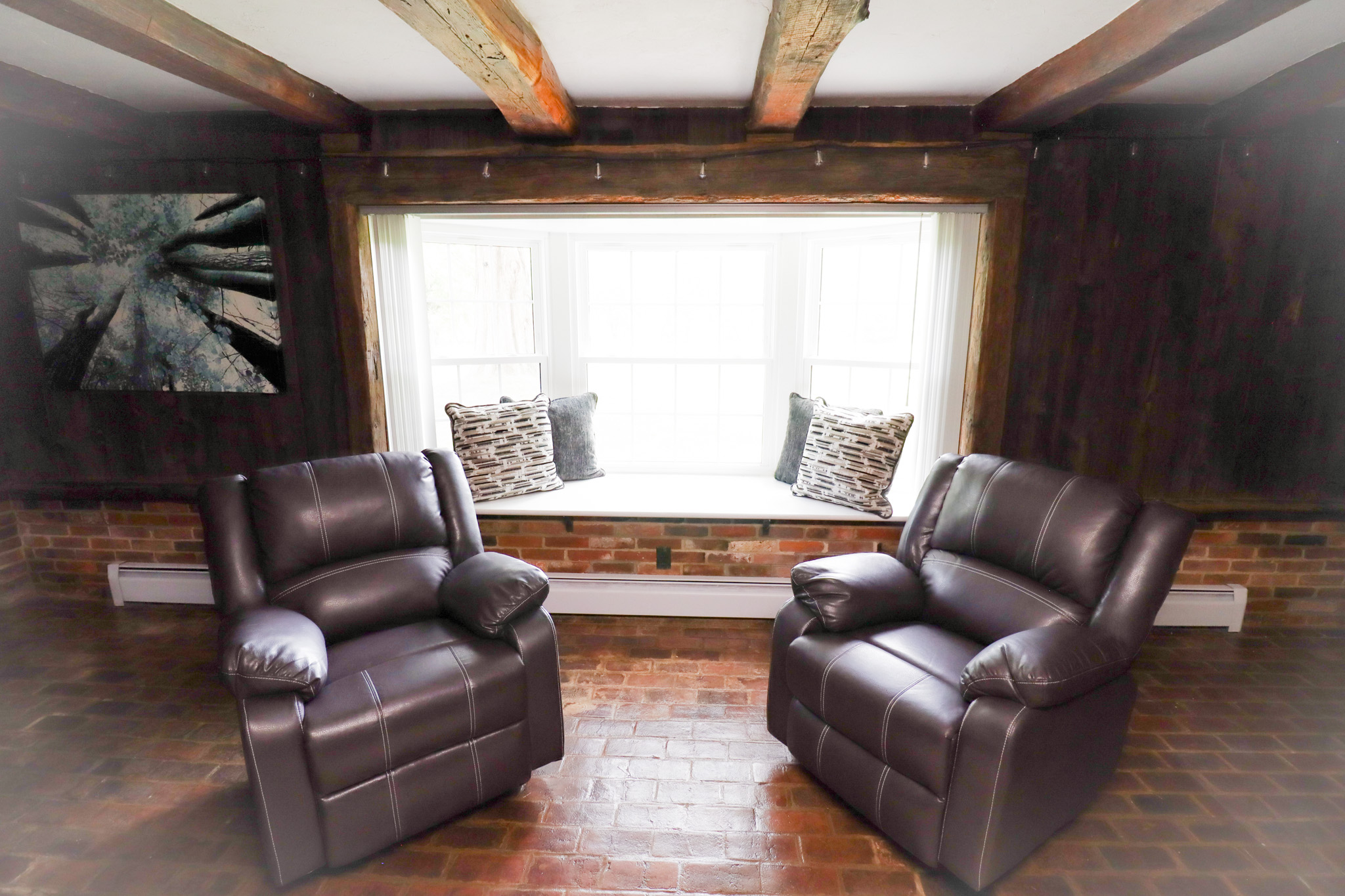 Curl up with a book while watching deer wander by
