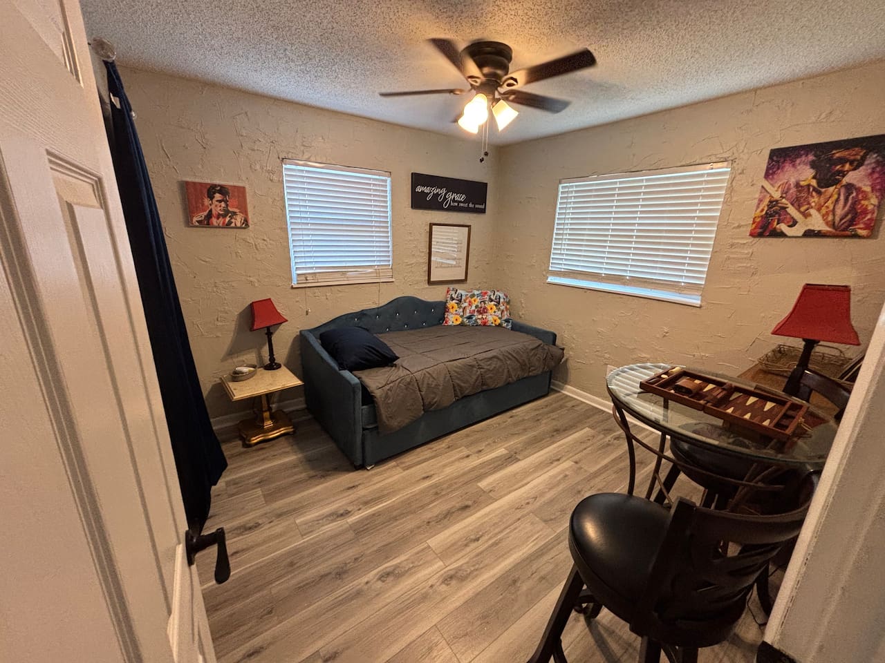 Extra Sheets in drawer and pillows and blankets in closet