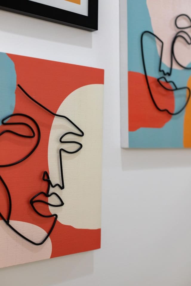 Unique and vibrant abstract paintings.
