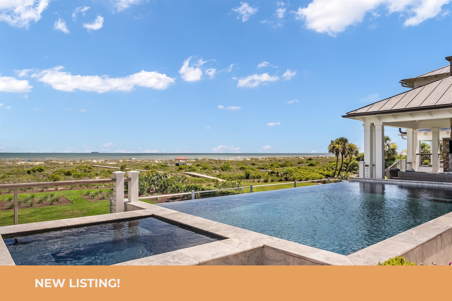 Infinity Pool Overlooking Ocean | Beach Shelter | 3708 Palm Blvd | Isle of Palms, SC | IOP Escapes