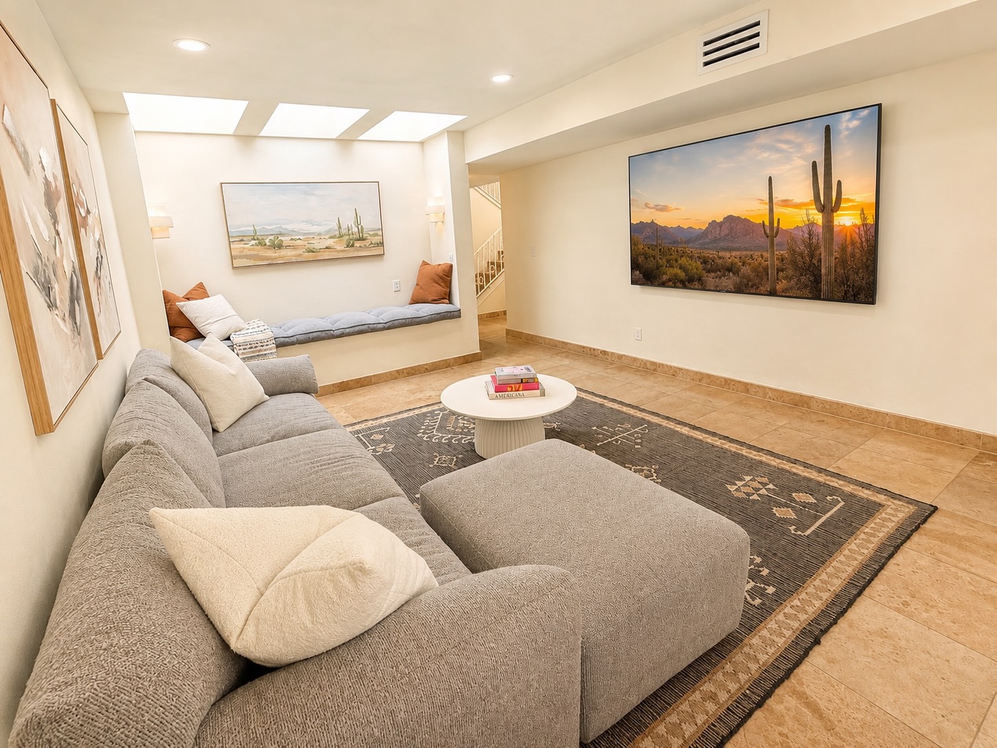 TV Room with 85 Inch TV