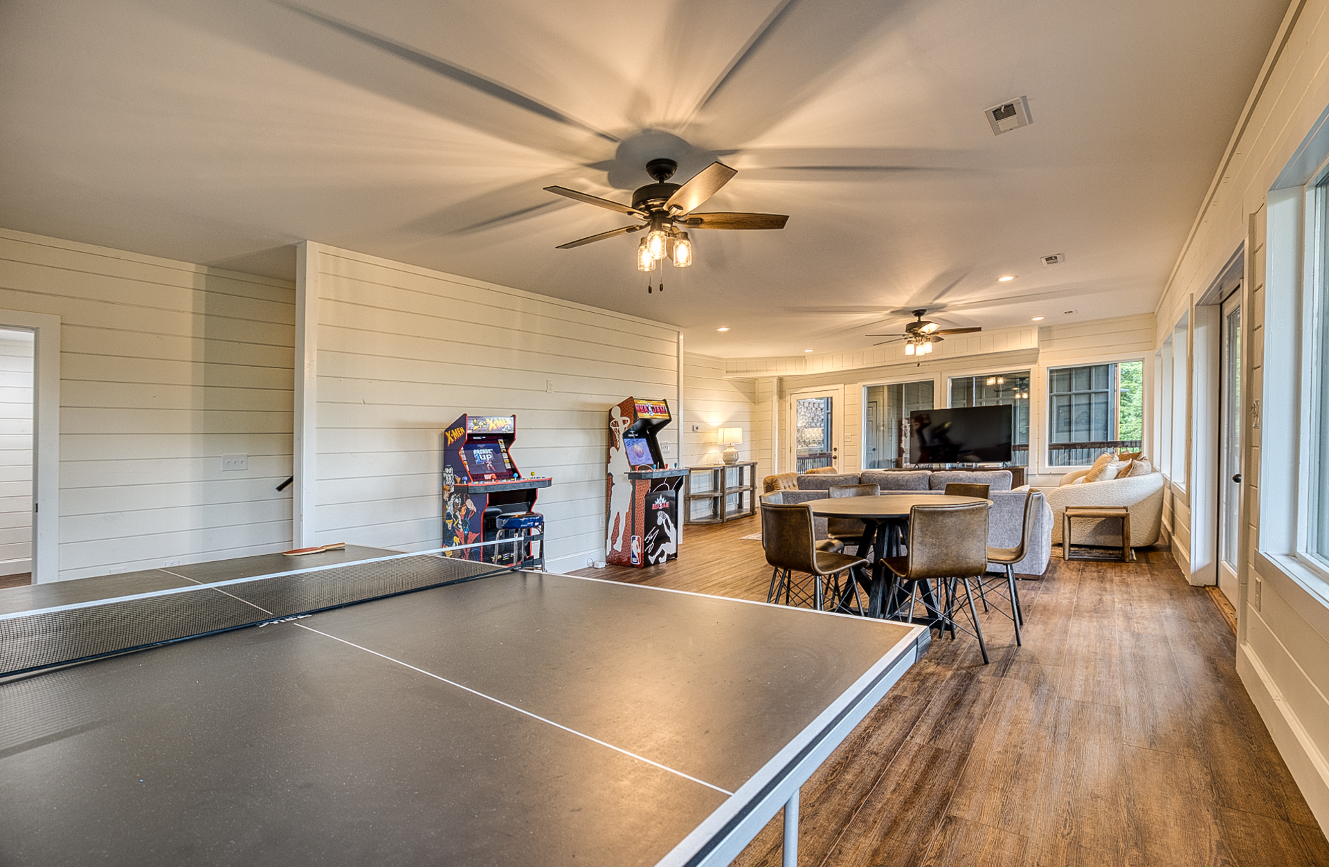 Downstairs recreation room