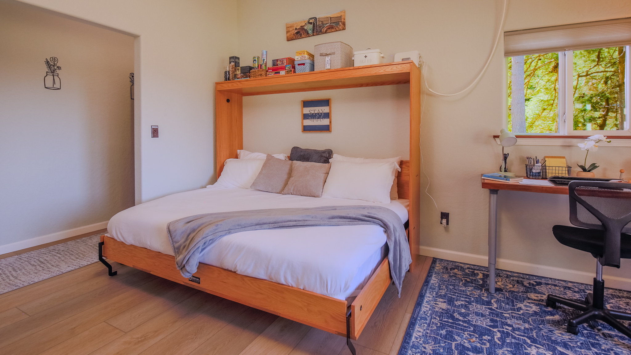 Queen Murphy Bed in Living Room