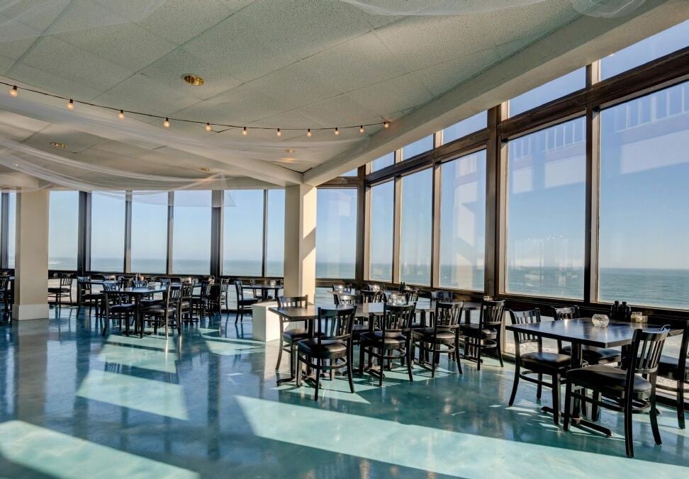 Oceans Edge Restaurant just up the stairs