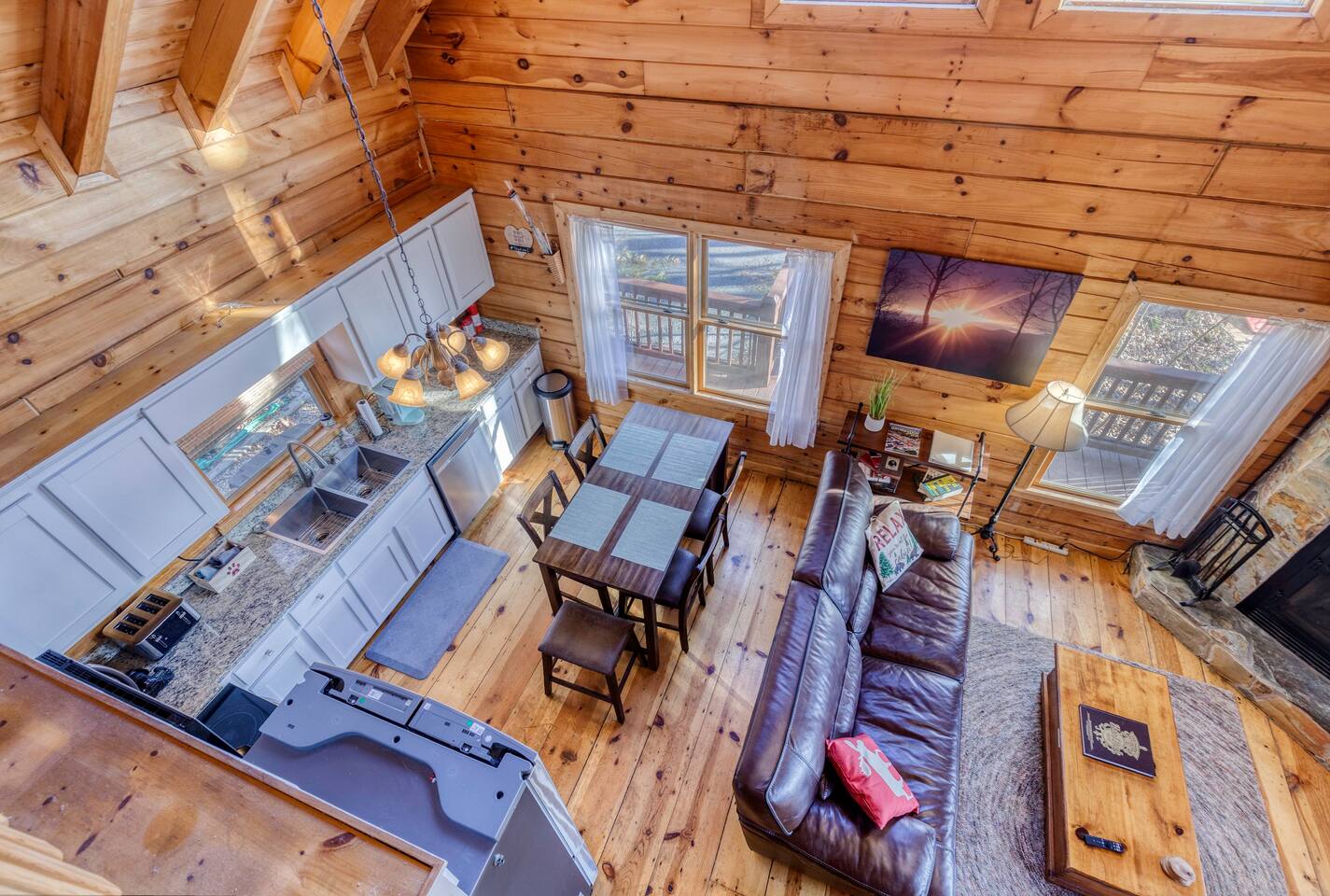 View of main living area from loft