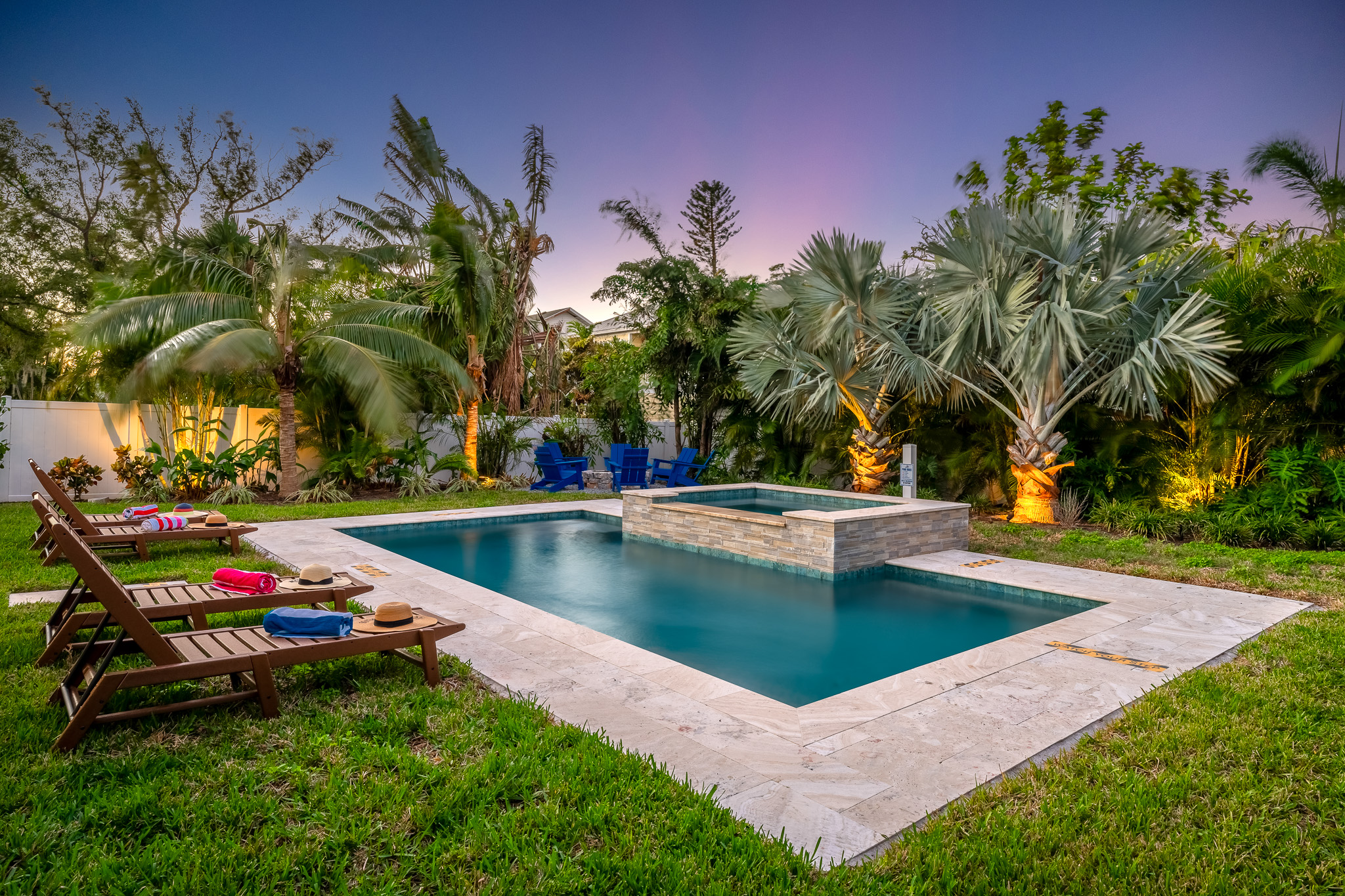 Perfect poolside paradise with loungers and tropical scenery, ideal for your getaway! 🌅🏊‍♂️