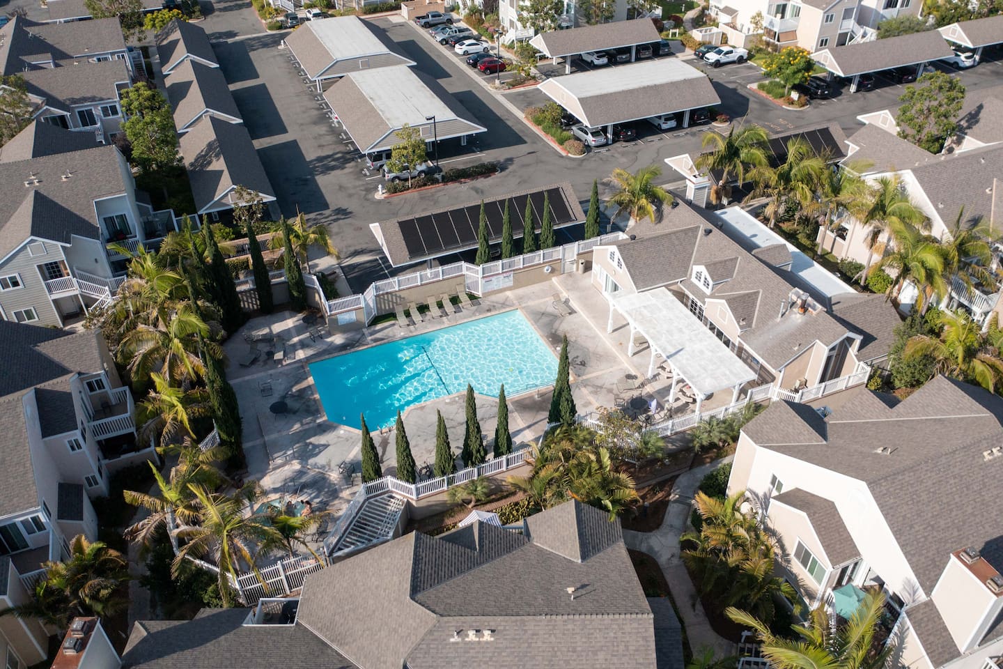 Community offers one large pool and two jacuzzis