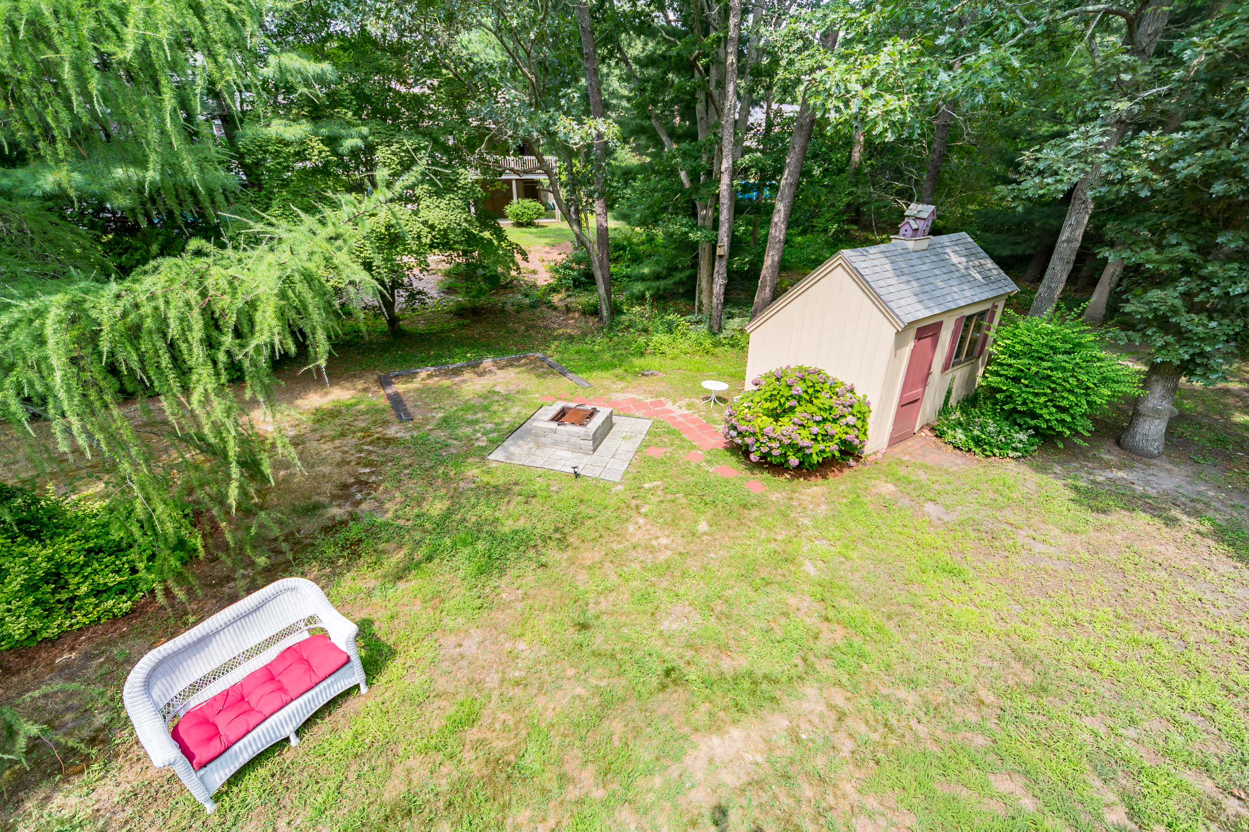 Spacious yard for outdoor fun.