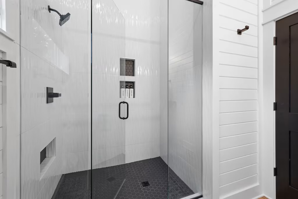 Luxurious Bathroom Retreat: Enjoy a spa-like experience in this stylish walk-in shower!