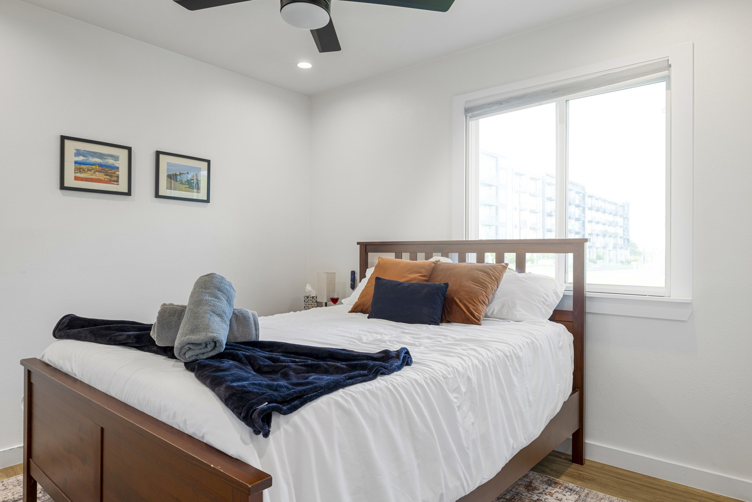 Bright and airy, featuring inviting decor and fresh linens for blissful nights!