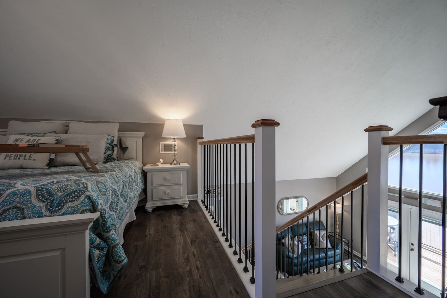 King Bedroom in Loft over looking main living area