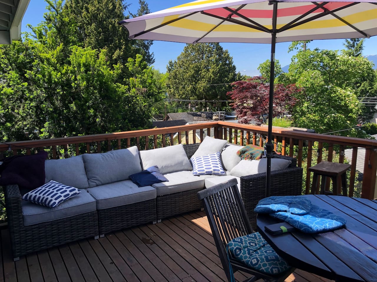 North facing deck where you can see the North Shore mountains